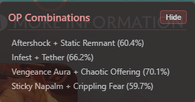 OP Combinations Screenshot