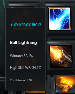 Synergy Suggestions Screenshot